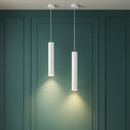 suspension led lampe long tube lustre aluminium suspendu foco
