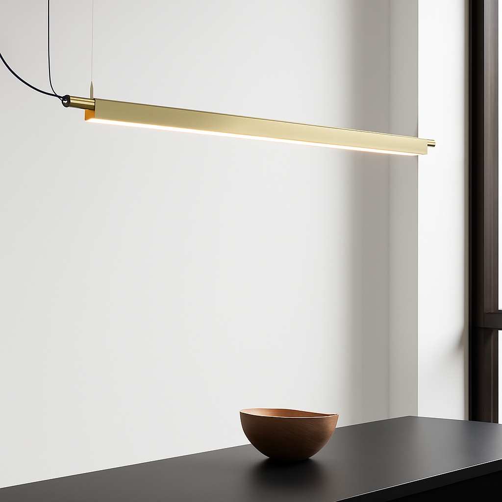 Suspension LED linéaire moderne de styliste - vue 3 sur 9