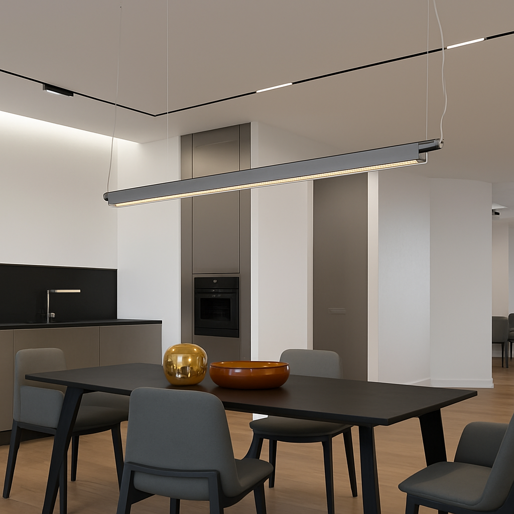 Suspension LED linéaire moderne de styliste - vue 4 sur 9