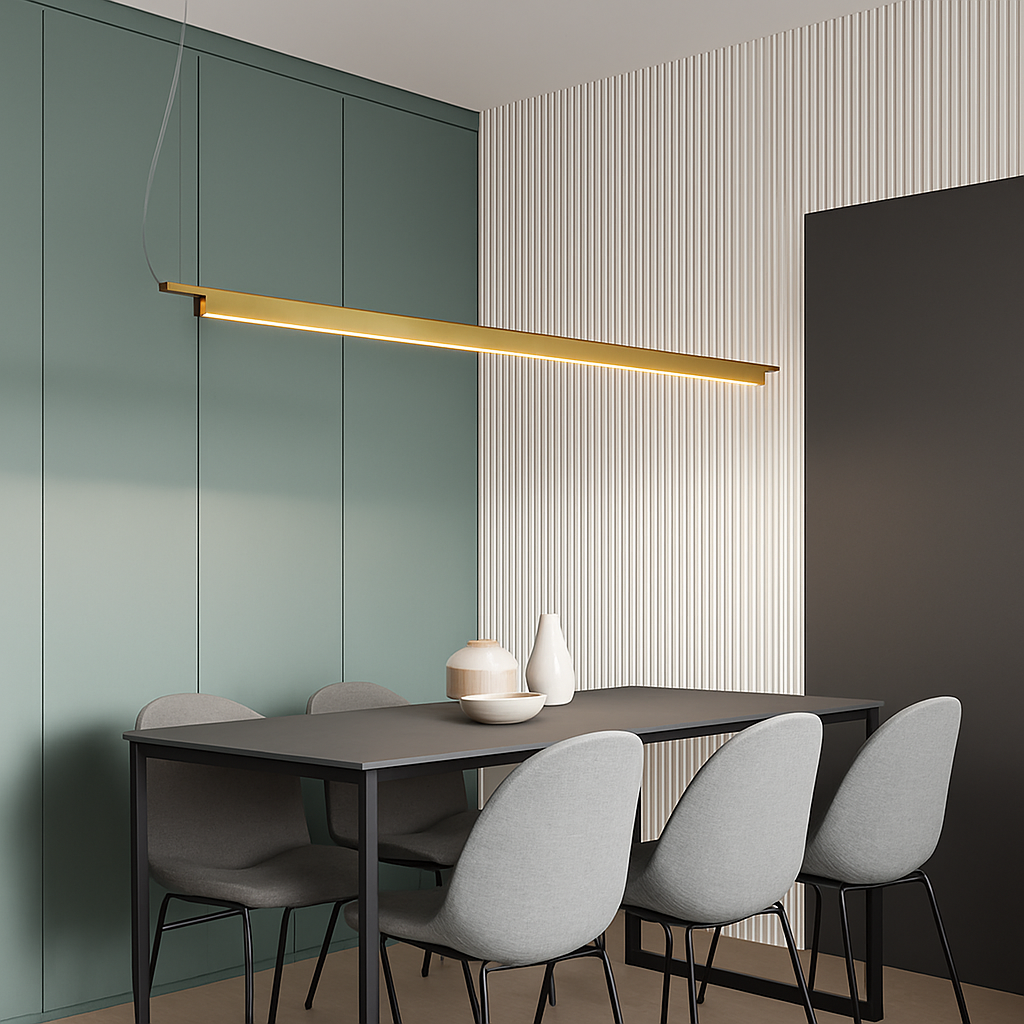 Suspension LED linéaire moderne de styliste - vue 5 sur 9