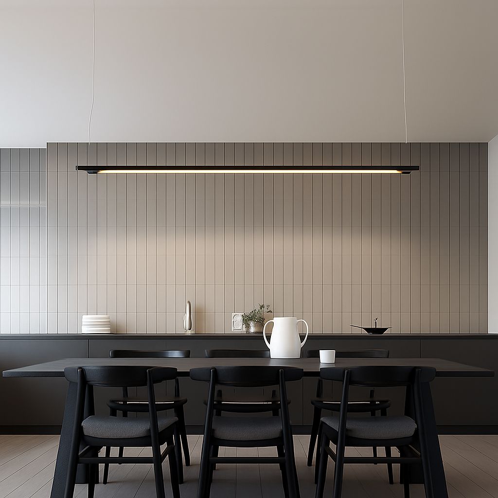 Suspension LED linéaire moderne de styliste - vue 6 sur 9