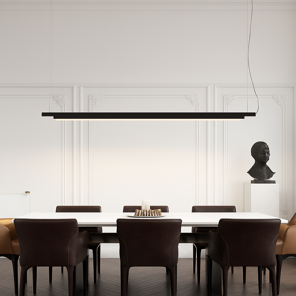Suspension LED linéaire moderne de styliste - vue 7 sur 9