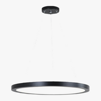 suspension led ronde dorée moderne