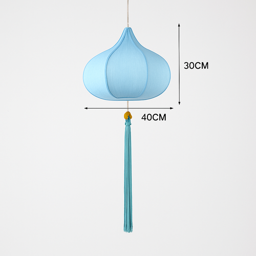 Suspension LED style chinois en tissu