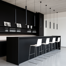 suspension led tube cylindrique pour décoration moderne