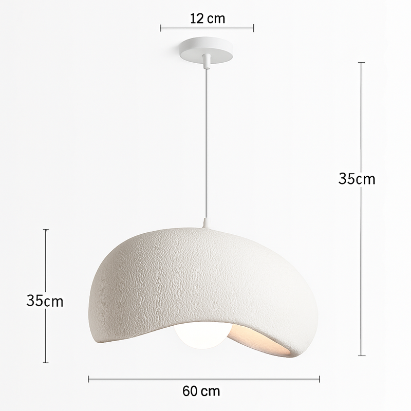 suspension à led wabi-sabi en résine créative pour décoration intérieure