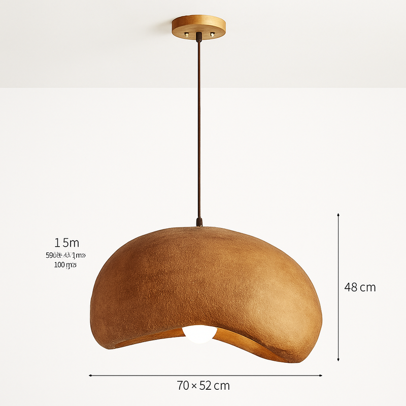 suspension à led wabi-sabi en résine créative pour décoration intérieure