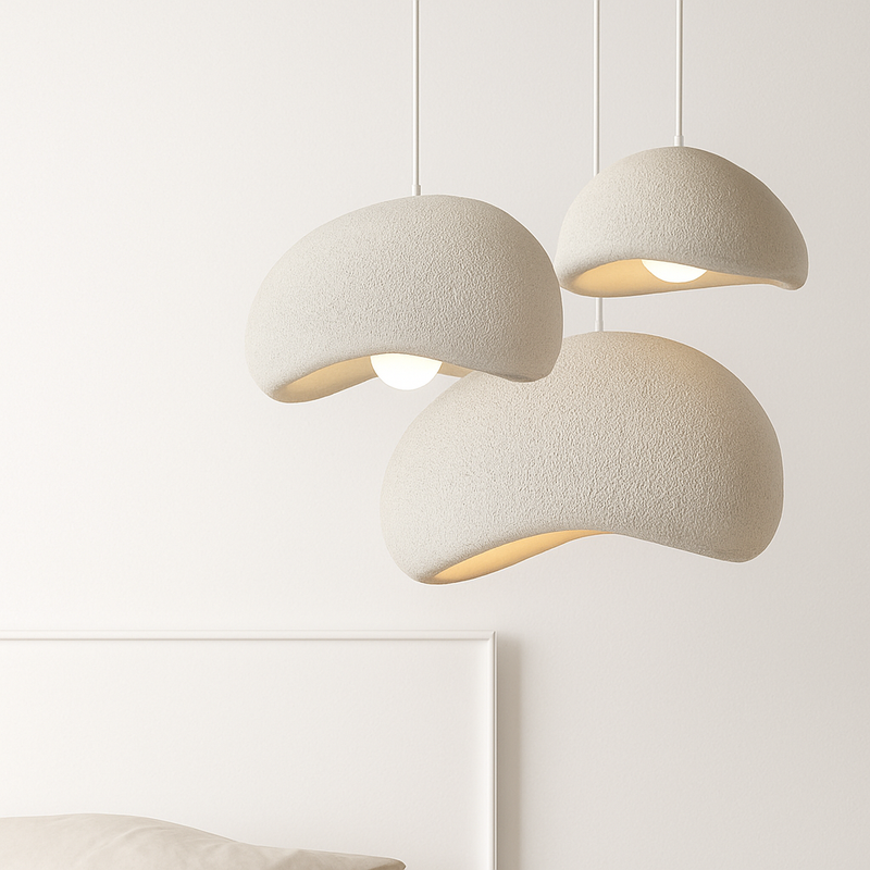 suspension à led wabi-sabi en résine créative pour décoration intérieure