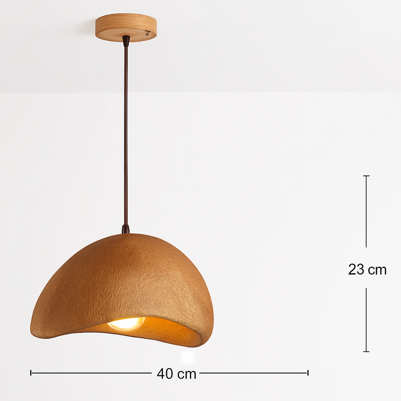 suspension à led wabi-sabi en résine créative pour décoration intérieure