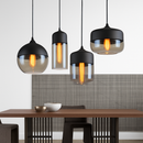 Suspension moderne design en verre et métal Loft