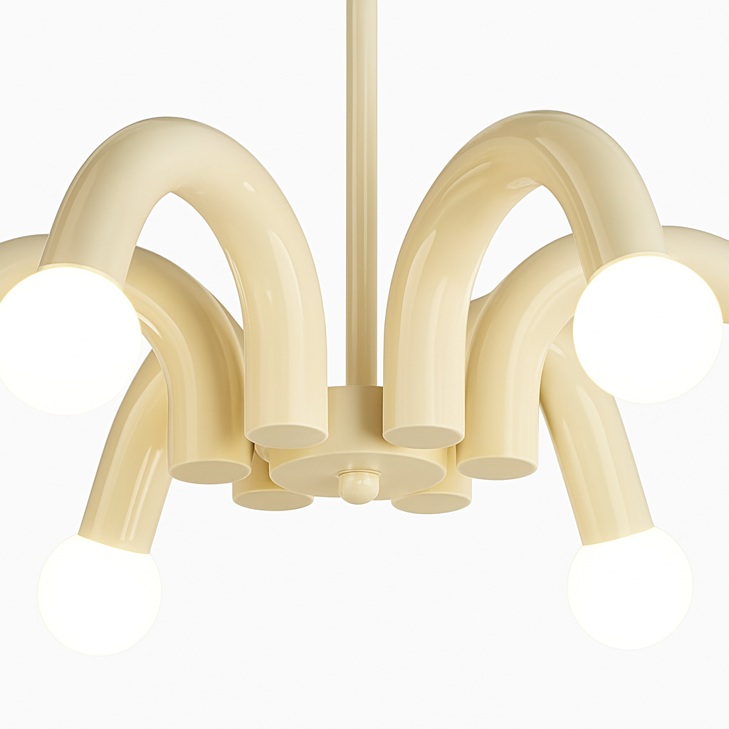 suspension moderne en métal style art déco - vue 8 sur 9