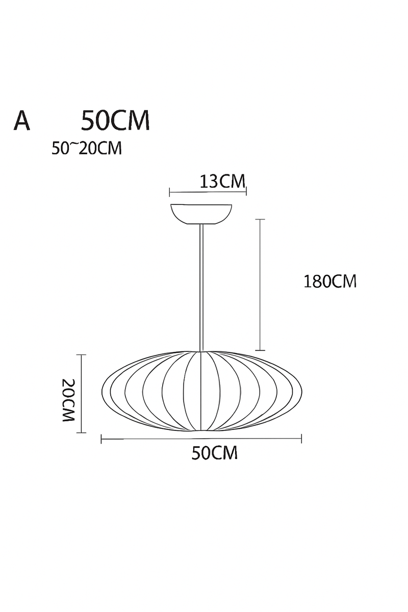 Suspension moderne en papier style japonais Silk