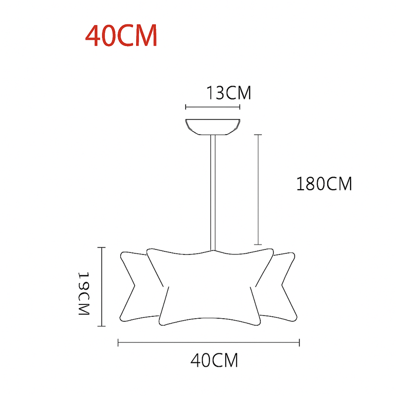 Suspension moderne en papier style japonais Silk