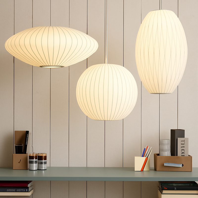 Suspension moderne en papier style japonais Silk