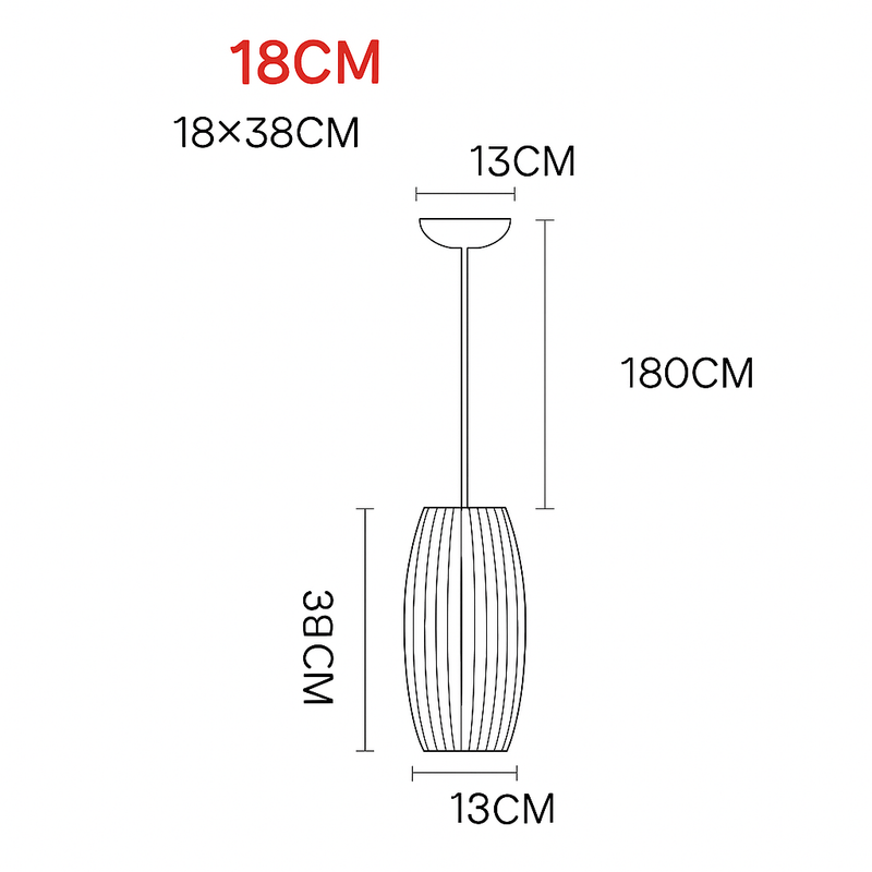 Suspension moderne en papier style japonais Silk