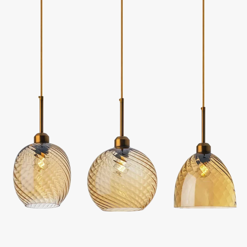 suspension moderne en verre design pour décoration intérieure