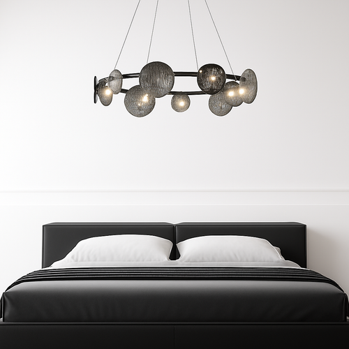 suspension moderne en verre pour décoration intérieure élégante