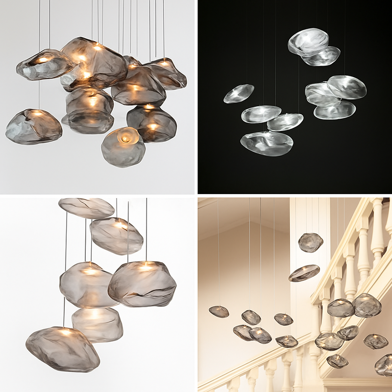 Suspension nordique en verre au Design nuage