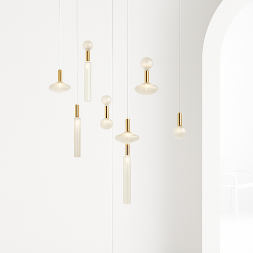 suspension nordique en verre transparent pour éclairage décoratif