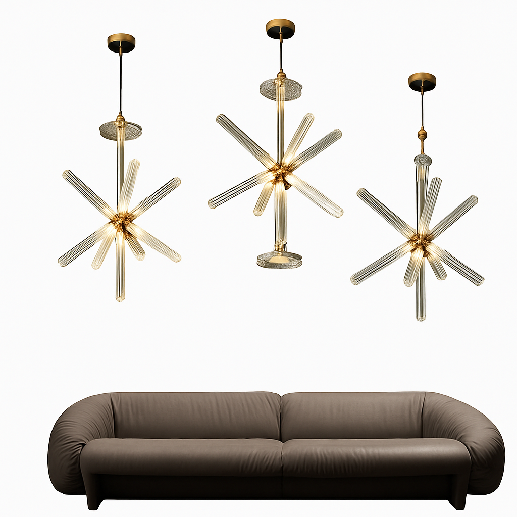 suspension nordique en verre transparent pour éclairage décoratif - vue 4 sur 20