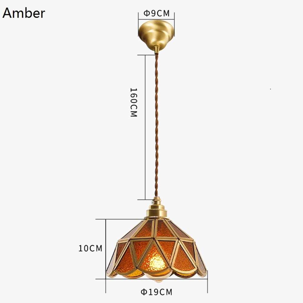 suspension nordique vintage loft en laiton verre rétro éclairage décoratif