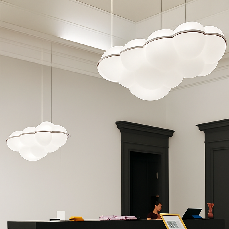 suspension nuvola nordique nuages led décoration design italien