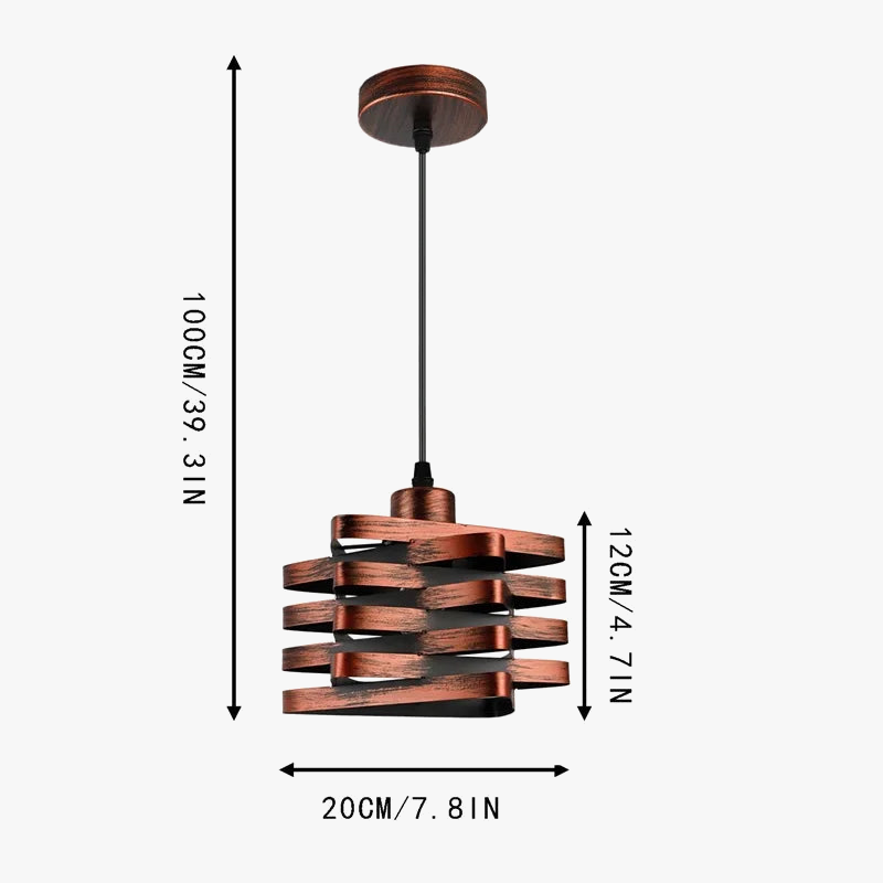 suspension rétro en fer style nordique pour éclairage intérieur