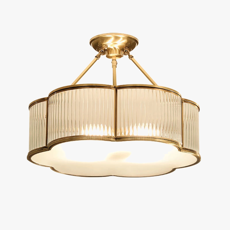 Suspension ou plafonnier en verre de cuivre E27 lampe à LED montée au plafond pour salon allée chambre Lampara luminaire intérieur