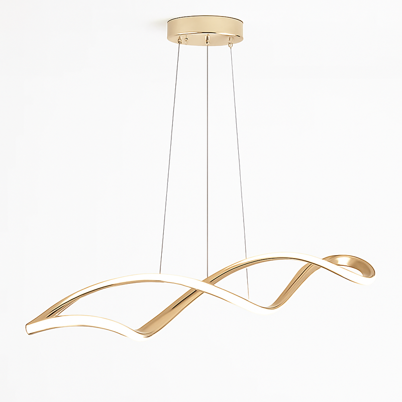 Suspension Suspension LED Lustres LED modernes pour salle à manger salon chambre L92cm Or / Chrome / Noir Télécommande / Contrôle APP