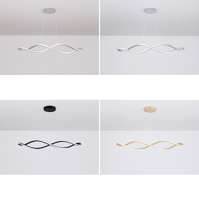 Suspension Suspension LED Lustres LED modernes pour salle à manger salon chambre L92cm Or / Chrome / Noir Télécommande / Contrôle APP