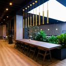 suspension tube led design moderne pour cuisine et bar