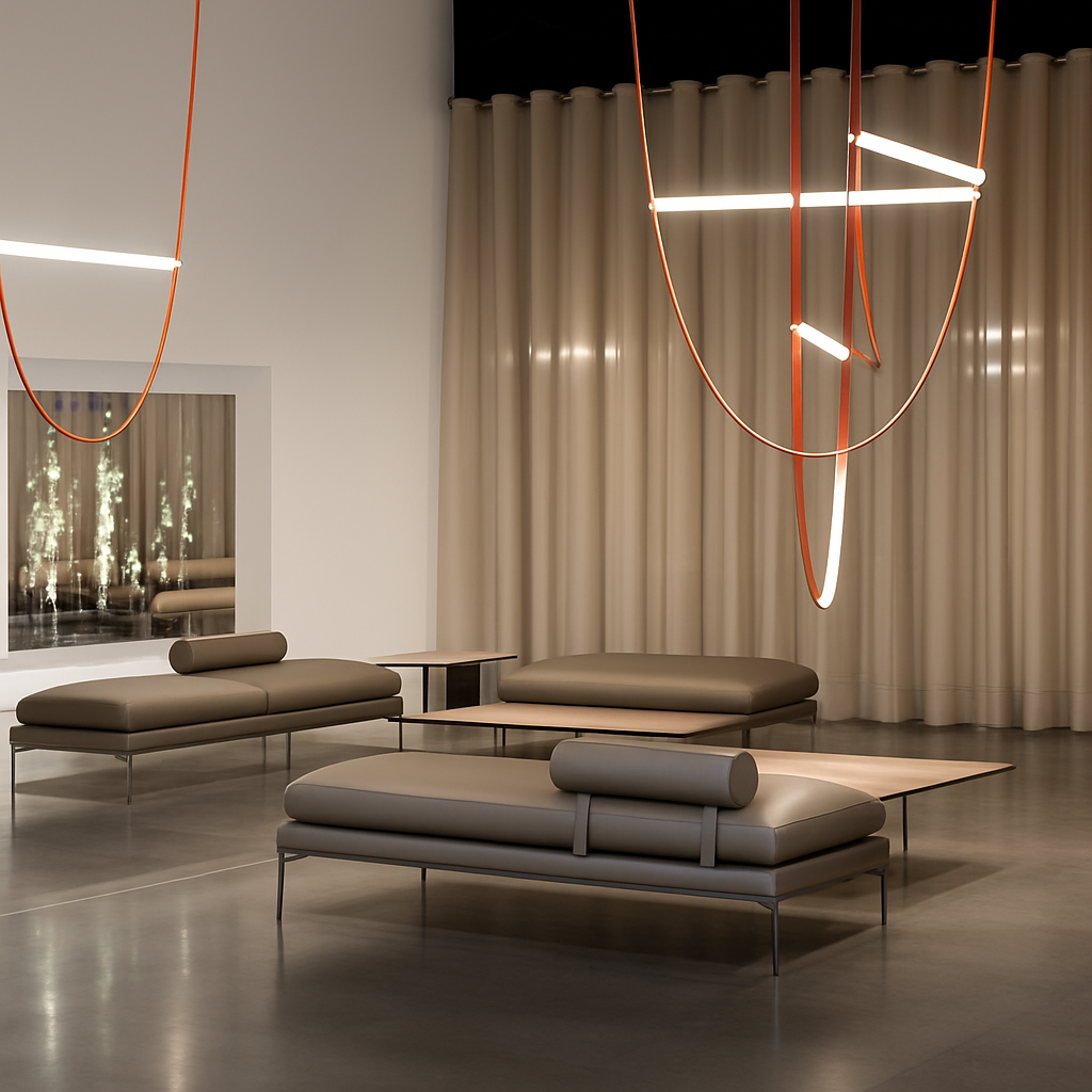 Suspension tubes verre design avec ceinture - vue 4 sur 10