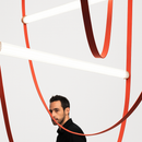 Suspension tubes verre design avec ceinture
