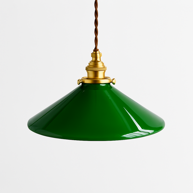 Suspension vintage edison en verre avec prise en cuivre