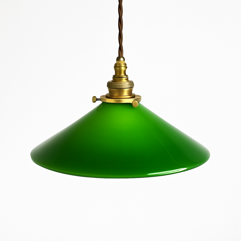 Suspension vintage edison en verre avec prise en cuivre