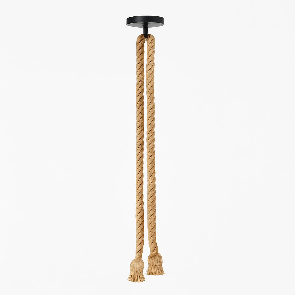suspension vintage en corde de chanvre style industriel créatif