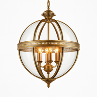 suspension vintage en fer forgé avec abat-jour en verre