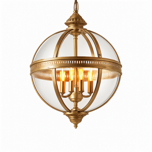 suspension vintage en fer forgé avec abat-jour en verre