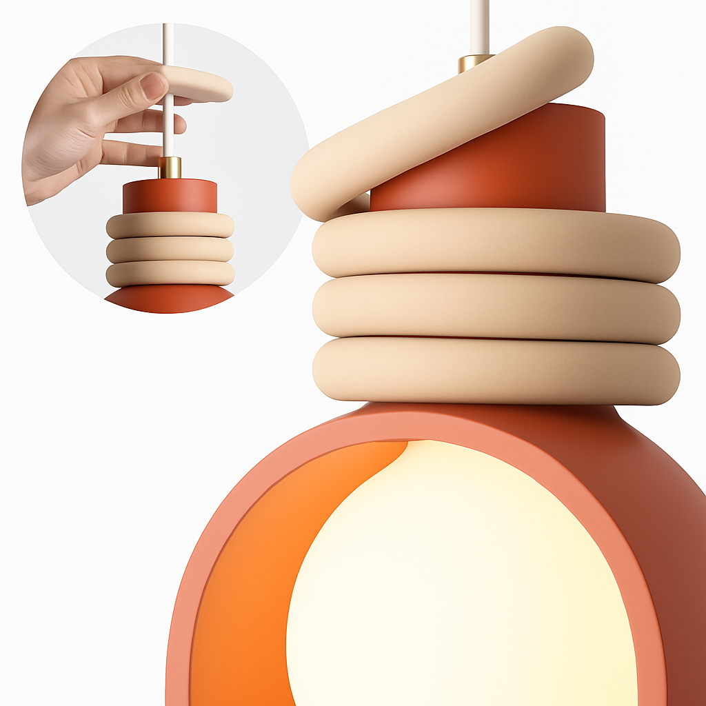 suspension wabi-sabi en verre pour bar et cuisine - vue 6 sur 7