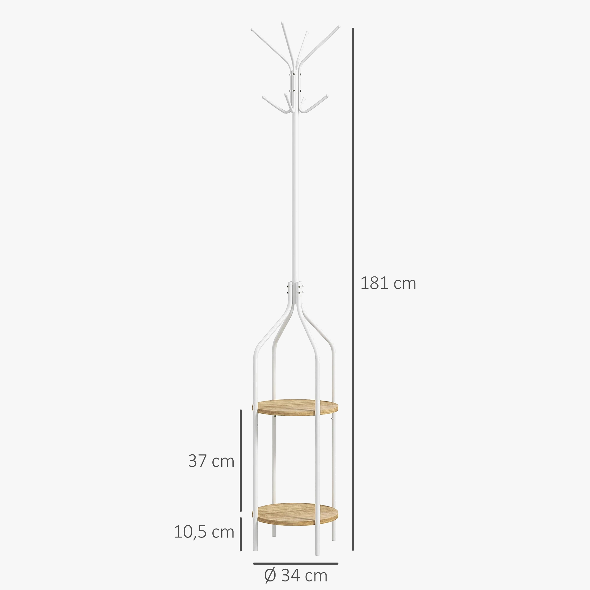 étagère design en forme d'arbre deux niveaux moderne et pratique