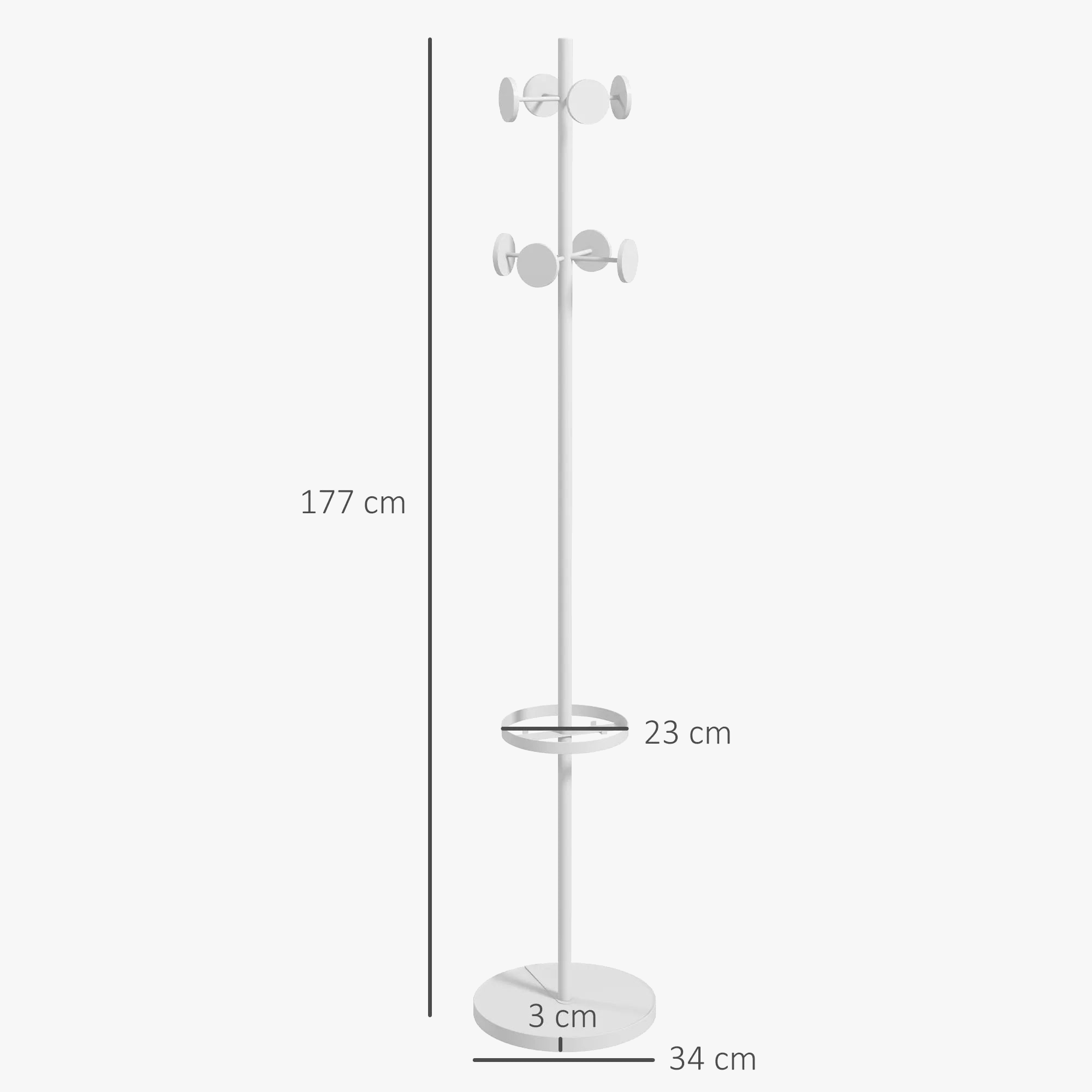 étagère en forme d'arbre avec porte-parapluie sur pied