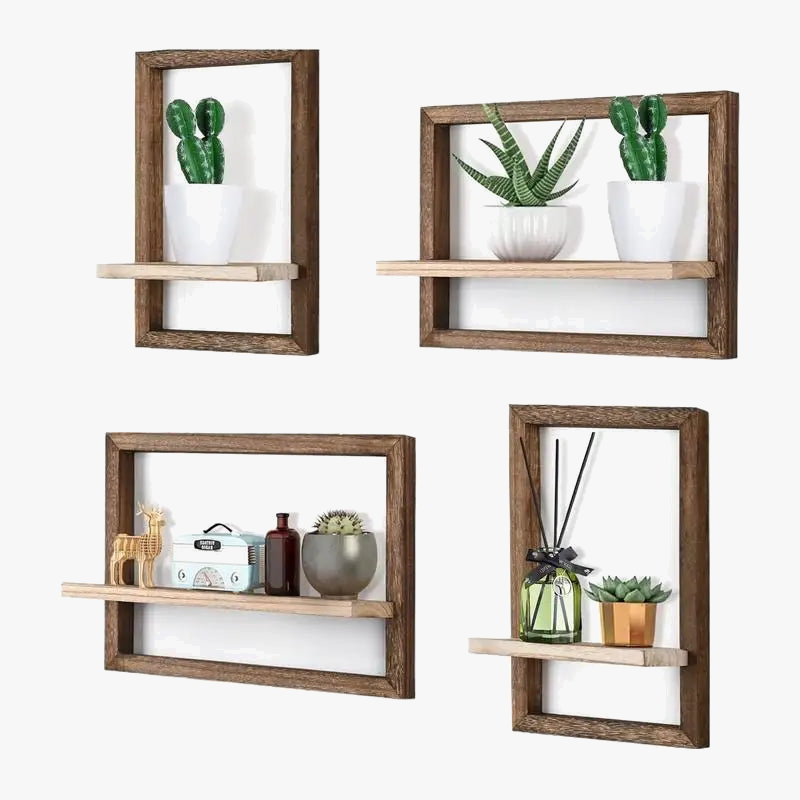étagères flottantes en bois pour décoration murale et rangement intérieur