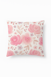 taie d'oreiller carrée fleurs style frais 45x45 cm