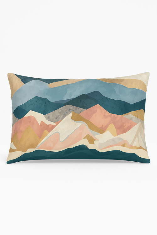 taie d'oreiller rectangulaire à rayures aquarelle chinoises 30 x 50 cm