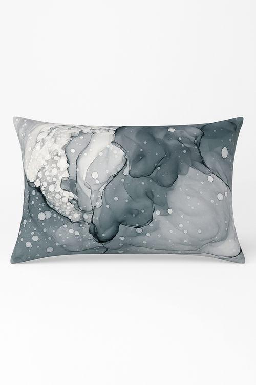 taie d'oreiller rectangulaire à rayures aquarelle style chinois