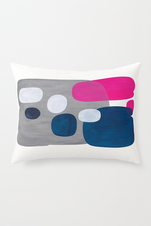 taie d'oreiller rectangulaire avec motifs géométriques décoratifs