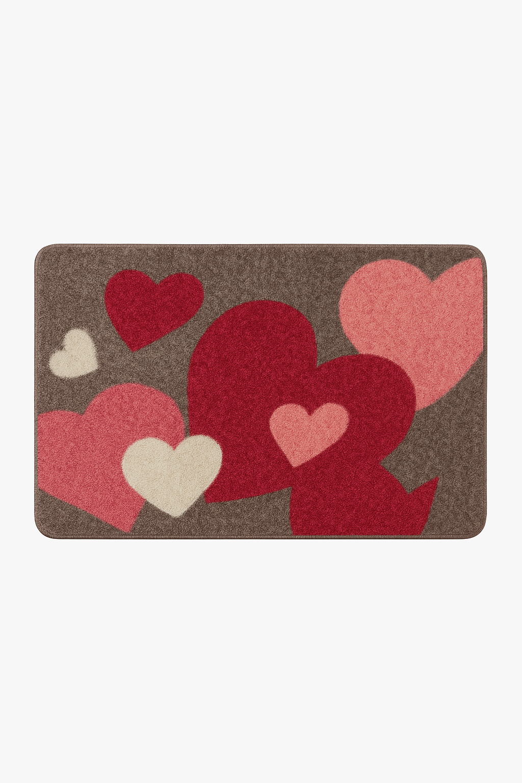 Tapis de bain absorbant motif coeur moderne antiderapant