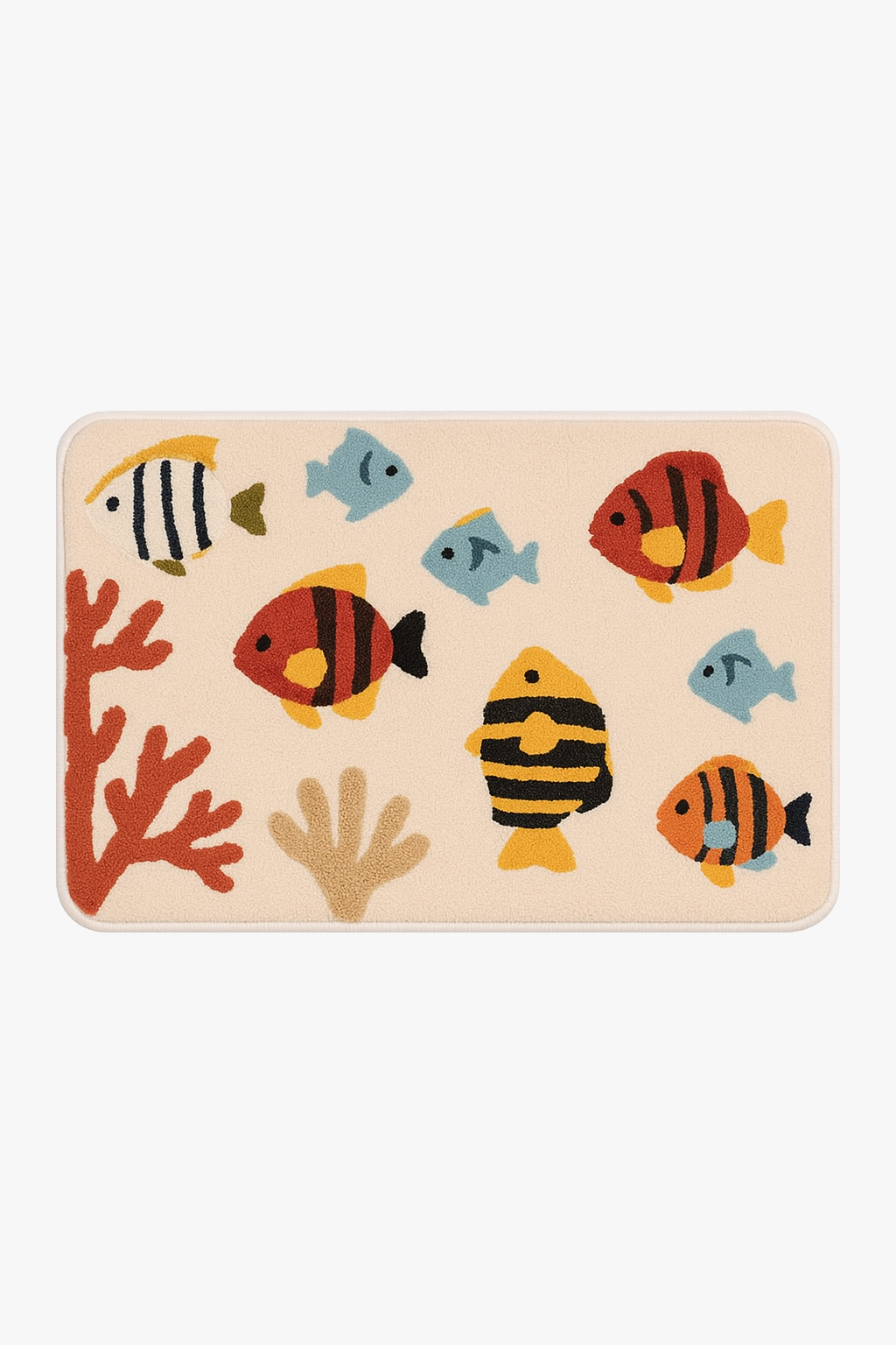 Tapis de bain antidérapant motif océan absorbant moderne