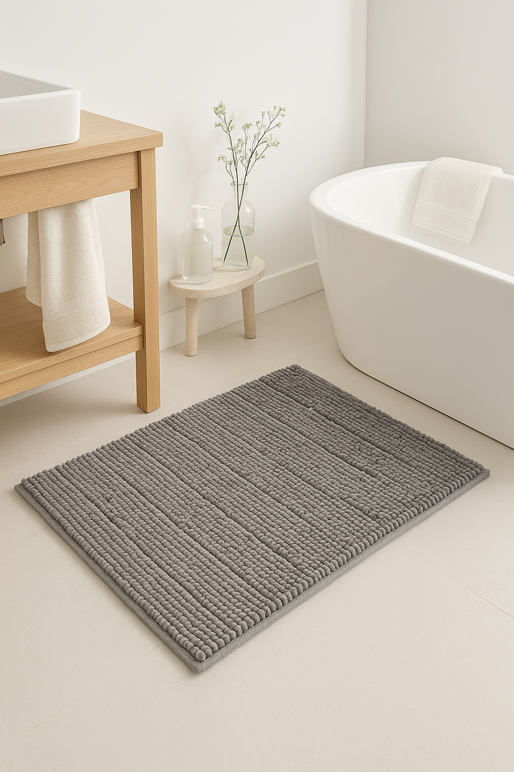tapis de bain chenille ultra absorbant antiderapant salle