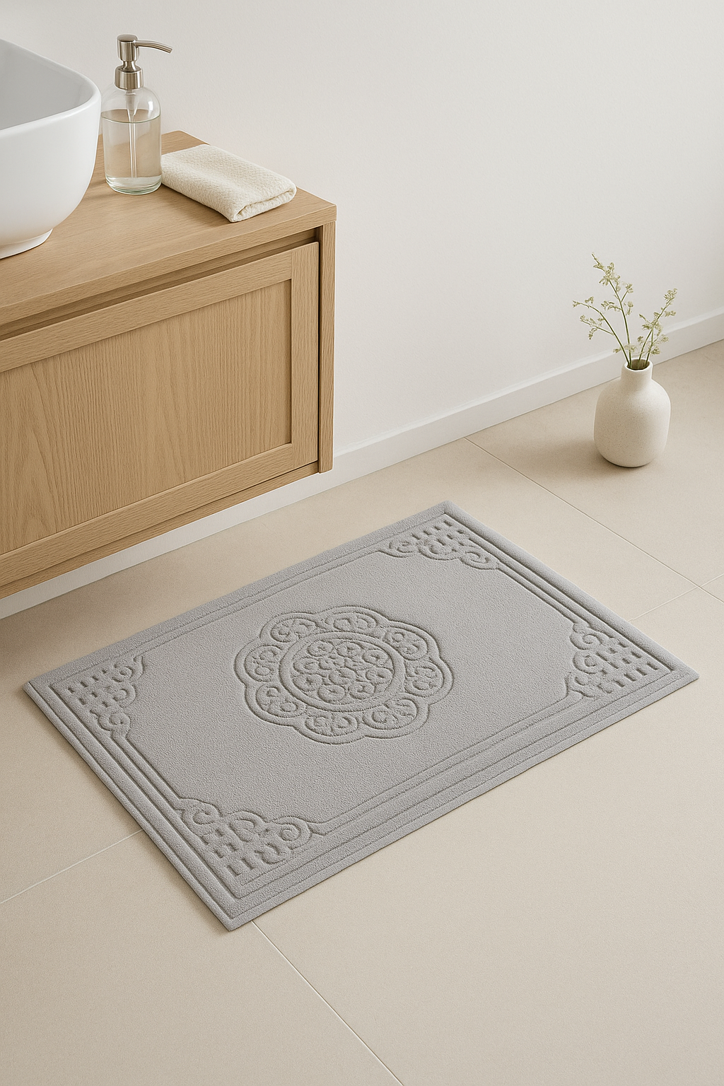 tapis de bain coton absorbant motif cartoon rapide - vue 3 sur 2
